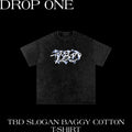 TBD SLOGAN BAGGY COTTON T-SHIRT