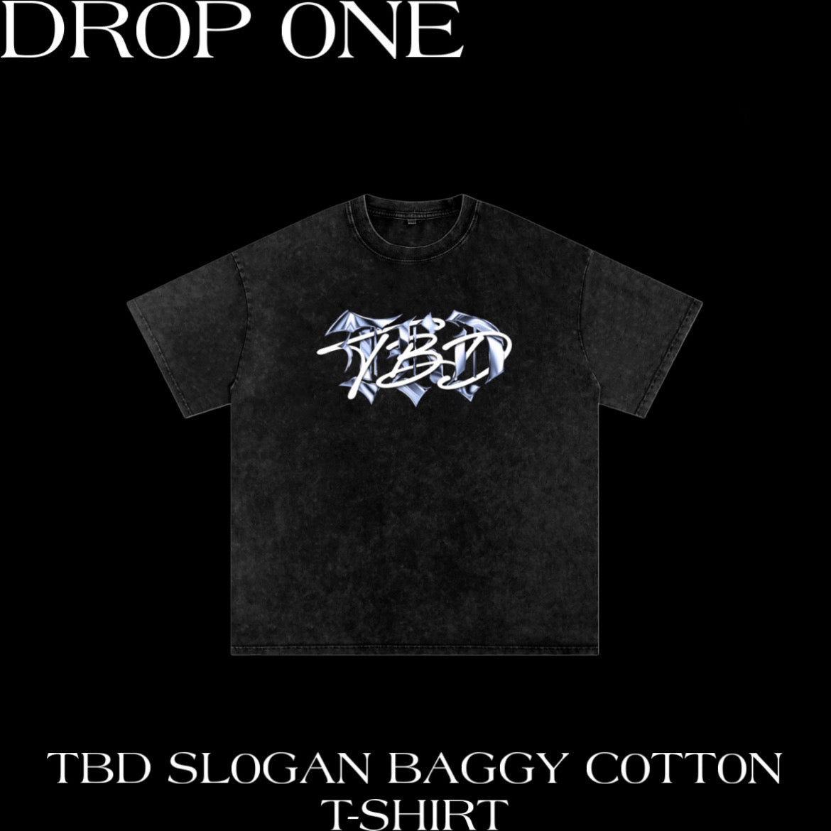 TBD SLOGAN BAGGY COTTON T-SHIRT